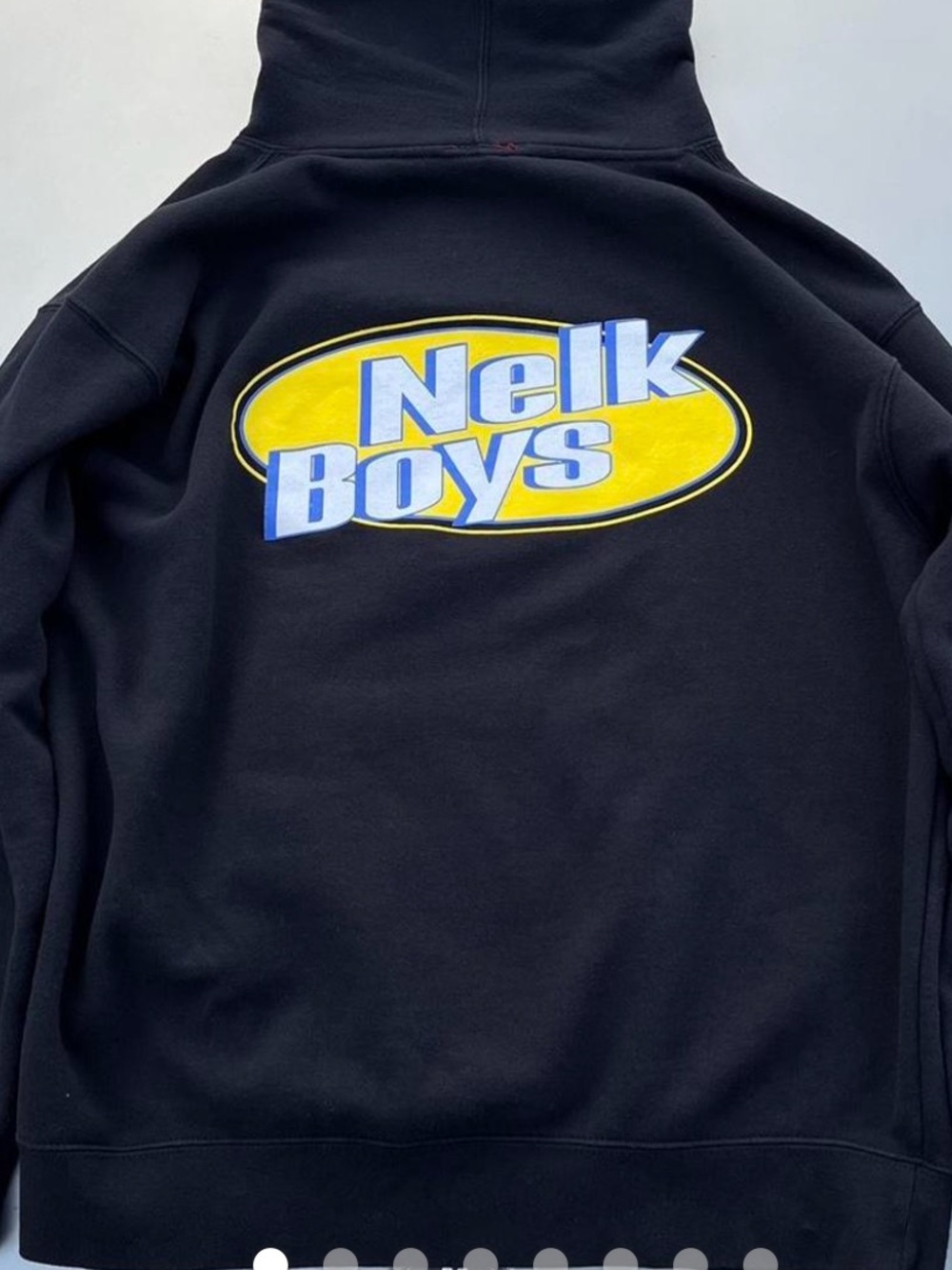 NELK BOYS navy  Hoodie with Yellow Logo - Men's Sweater!! L